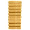 vidaXL Prosoape de duș premium, SOLUND 10 buc auriu 70x140cm 600 gsm