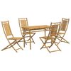 vidaXL Set mobilier de grădină, 5 piese, bambus