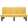 vidaXL Canapea cu 2 locuri, galben, material textil
