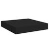 vidaXL Rafturi de perete suspendate, 4 buc., negru, 23x23,5x3,8 cm MDF