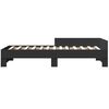 vidaXL Cadru de pat, negru, 75x190 cm, lemn prelucrat