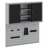 vidaXL Set dulap de unelte 3 buc. Negru Oțel vopsit electrostatic