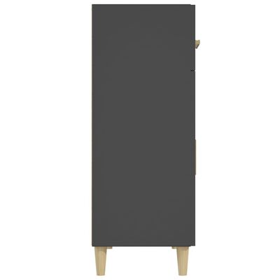 vidaXL Servantă, negru, 69,5x34x89 cm, lemn prelucrat