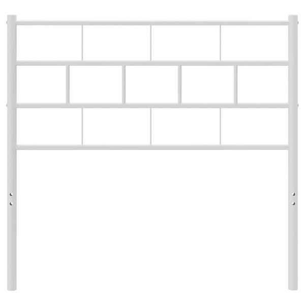 vidaXL Tăblie de pat de schimb metalică, alb, 90 cm