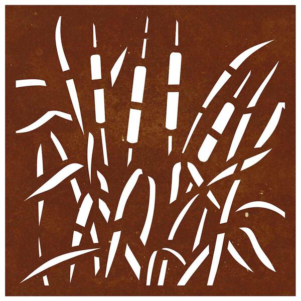 vidaXL Decor perete de grădină 55x55 cm, design iarba , oțel Corten