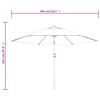 vidaXL Umbrelă de soare de exterior, stâlp metalic, 300 cm, gri taupe