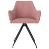 vidaXL Scaune de sufragerie, 2 buc., roz, catifea