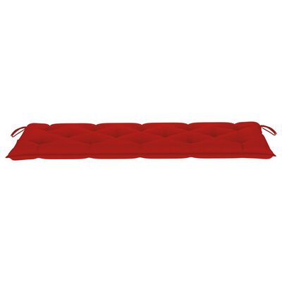 vidaXL Pernă pentru bancă de grădină, roșu, 150x50x7 cm, textil