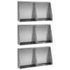 vidaXL Zid de sprijin 6 buc. 40 x 12 x 50 cm Oțel Galvanizat Argintiu