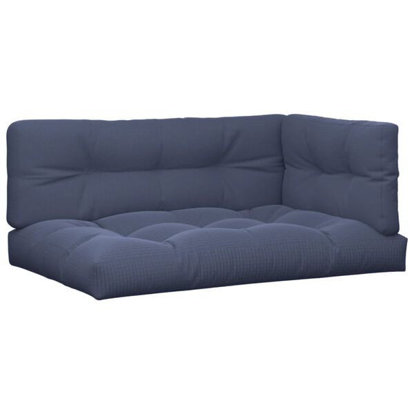 vidaXL Perne de paleți, 3 buc., bleumarin, material textil