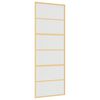 vidaXL Ușă glisantă, auriu, 76x205 cm, sticlă ESG mată și aluminiu