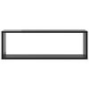 vidaXL Rafturi de perete cub 6 buc. gri extralucios 80x15x26,5 cm PAL