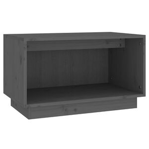 vidaXL Comodă TV, gri, 60x35x35 cm, lemn masiv de pin