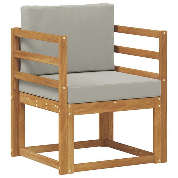 vidaXL Canapea de exterior Lemn de acacia solid și poliester