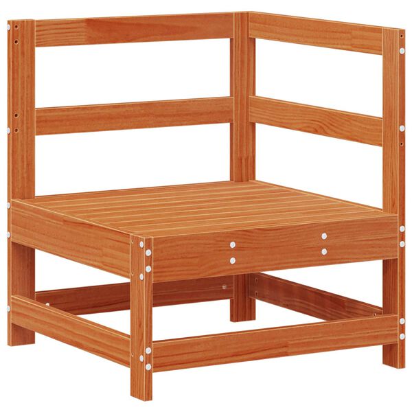 vidaXL Set de lounge pentru grădină 7 pcs Maro Ceară Lemn masiv de pin