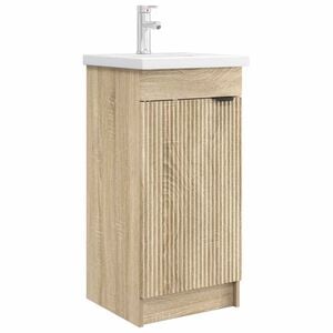 vidaXL Mobilă de baie cu chiuvetă Stejar Sonoma 42 x 40 x 84,5 cm