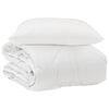 vidaXL Duvet pentru Toate Sezoanele cu pernă 2 buc. Alb Microfibră