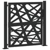 vidaXL Poartă de grădină neagră 100x100 cm, oțel, design luminos