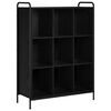 vidaXL Dulap pentru cărți 57 x 33 x 111 cm Lemn prelucrat Stejar Negru