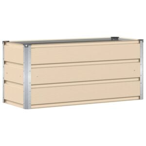 vidaXL Jardinieră Creme 100 x 40 x 45 cm Oțel