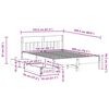vidaXL Cadru de pat fără saltea, maro ceruit 150x200 cm lemn masiv pin