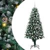 vidaXL Brad de Crăciun artificial Verde 180 cm PVC și Oțel și Plastic