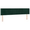 vidaXL Tăblie de pat cu aripioare verde &icirc;nchis 183x16x78/88 cm catifea
