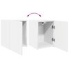 vidaXL Dulap TV de perete 2 pcs Alb 30 x 31 x 40 cm Lemn compozit