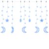vidaXL Lumini lună și stele, 345 LED-uri, albastru, cu telecomandă