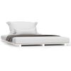 vidaXL Cadru de pat, alb, 140x190 cm, lemn masiv de pin