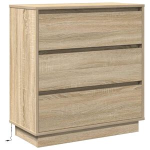 vidaXL Dulap de noapte Stejar Sonoma 71 x 34,5 x 75 cm Lemn prelucrat