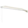 vidaXL Copertină retractabilă, crem, 4,5x3 m, textil și aluminiu