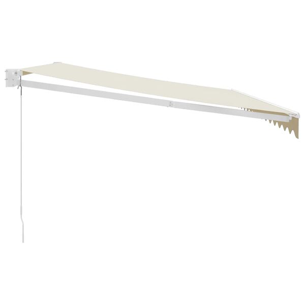 vidaXL Copertină retractabilă, crem, 4,5x3 m, textil și aluminiu