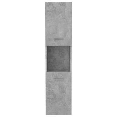 vidaXL Dulap de baie, gri beton, 30 x 30 x 130 cm, PAL