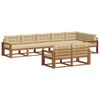 vidaXL Set de canapele de exterior cu pernă 8 pcs Natural și Bej