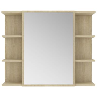 vidaXL Dulap de baie cu oglindă, stejar Sonoma, 80 x 20,5 x 64 cm, PAL