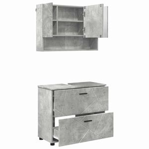 vidaXL Set de mobilier pentru baie 2 buc. Gri din beton