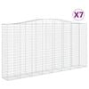 vidaXL Coșuri gabion arcuite, 7 buc 400x50x200/220 cm, fier galvanizat