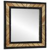 vidaXL Ogledna de perete Dreptunghiular Negru și Maro 50 x 2 x 50 cm