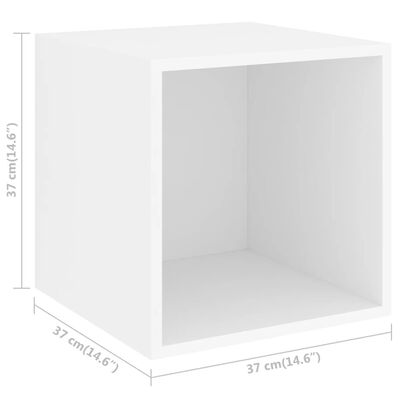 vidaXL Set de dulapuri TV, 4 piese, alb, lemn prelucrat