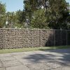 vidaXL Coș gabion cu capac, 1000x50x100 cm, fier galvanizat