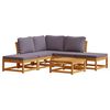 vidaXL Set mobilier grădină cu perne, 6 piese, lemn masiv acacia