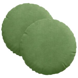 vidaXL Perne de Șezut 2 pcs Verde deschis Ø 40 x 13 cm Catifea