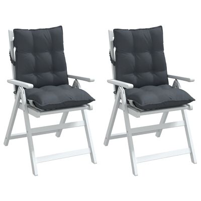 vidaXL Perne scaun cu spătar mic, 2 buc., antracit, textil oxford