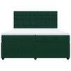 vidaXL Pat box spring cu saltea, verde &icirc;nchis, 200x200 cm, catifea