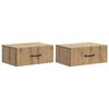 vidaXL Dulap de noapte suspendat 2 pcs Stejar Artizanal Lemn prelucrat