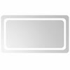 vidaXL Oglindă de baie cu LED Transparent 90 x 50 cm sticlă securizată
