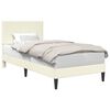 vidaXL Cadru de pat Crem 100 x 200 cm Țesătură din corduroy