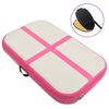 vidaXL Saltea gimnastică gonflabilă cu pompă roz 600x100x20 cm PVC