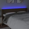 vidaXL Tăblie de pat cu LED, maro &icirc;nchis, 163x16x78/88 cm, textil